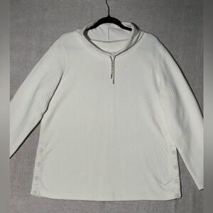 L.L. Bean Woman's Softlight Quilted Funnelneck Pullover XL